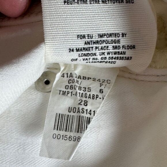 Anthropologie Pilcro & The Letterpress Stet White Denim Cuffed Shorts Sz…‎ - Picture 9 of 10